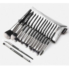 Professional  15 Pcs High Quality Black wood Customized Logo eye Makeup Brush Set With Bag Portable